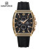 NAVIFORCE NF6101 Silicone Strap Casual Fashion Outdoor Sports Luminous Chronograph Dial Quartz Watch For Men - RoseGold & Black (RoseGold Body)